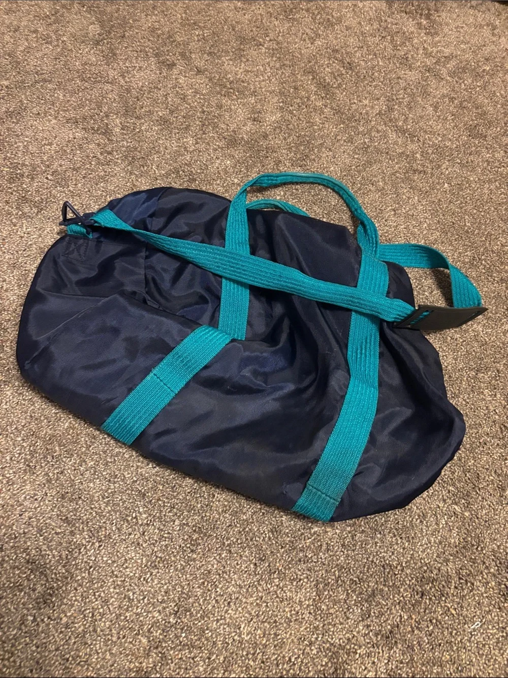 vintage adidas blue Duffel bag